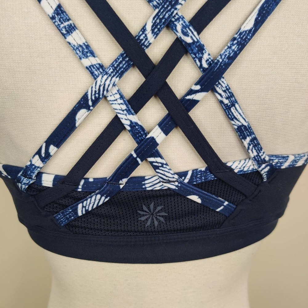 Athleta Fully Focused Sports Bra Floral Shibori - Picture 6 of 7
